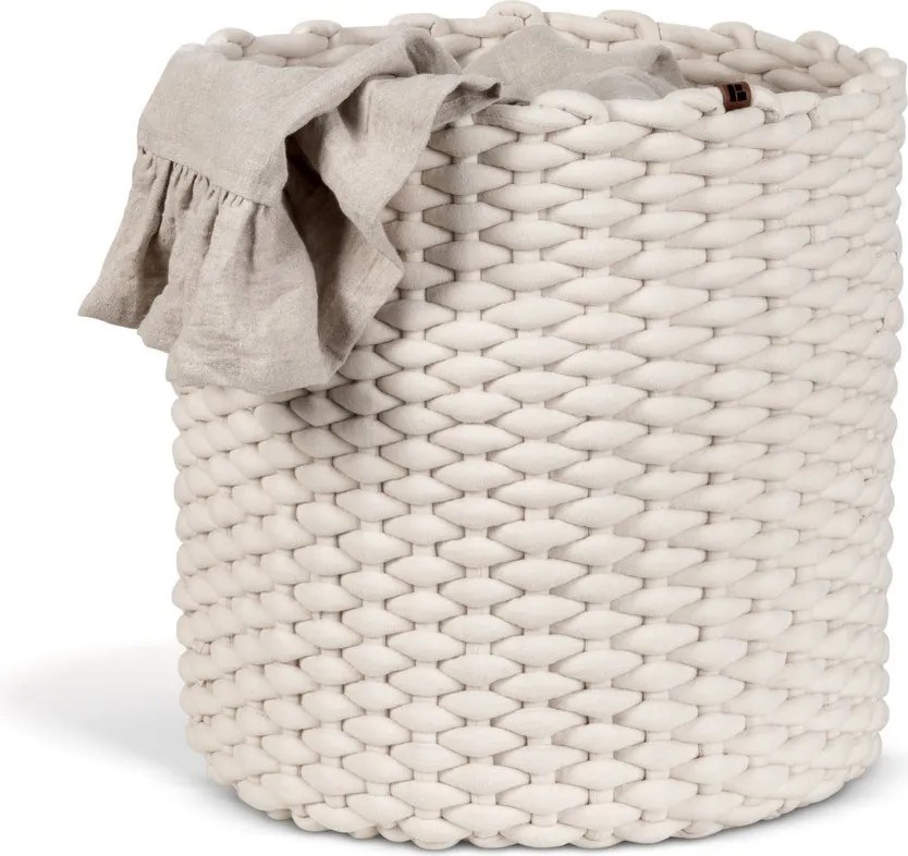 Coș de depozitare din material textil ø 40x40 cm Peach Skin Round XL – Bigso