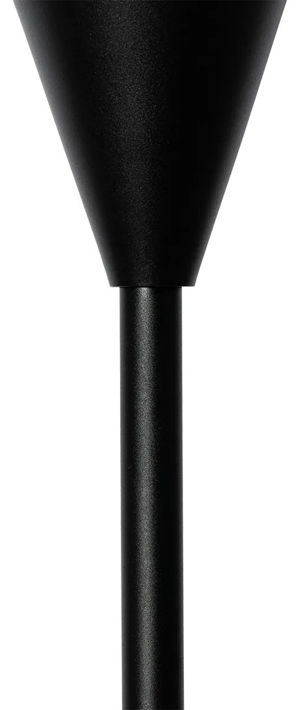 Lampa de masa moderna neagra cu sticla fumurie - Drop