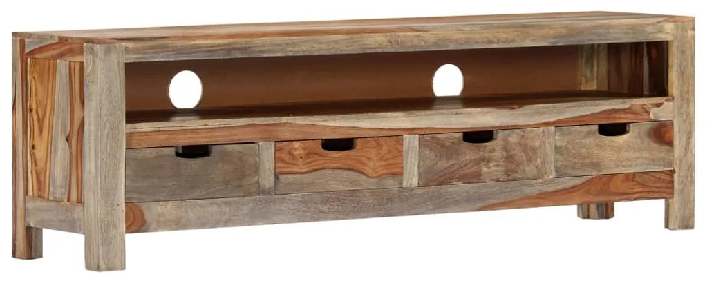 Comoda TV, 130 x 30 x 40 cm, lemn masiv de sheesham