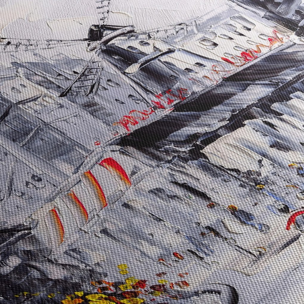 Tablou - Strada din Paris, pictură în ulei (90x60 cm)