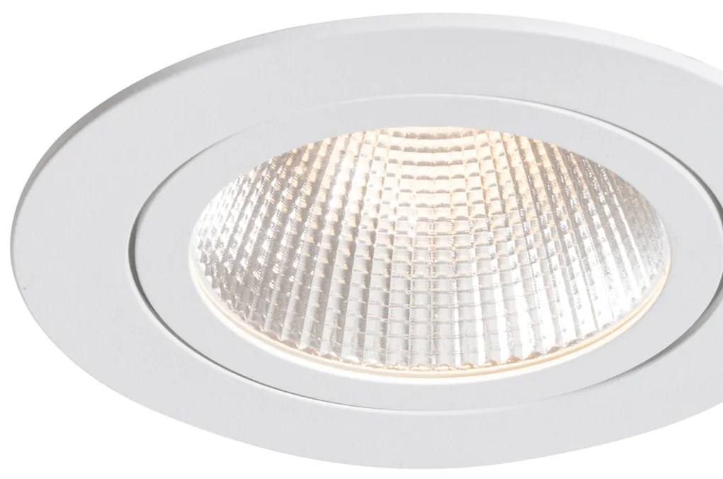 Set van 6 inbouwspots wit 9,5cm incl. LED 1300 lm dimbaar IP23 - Gaius