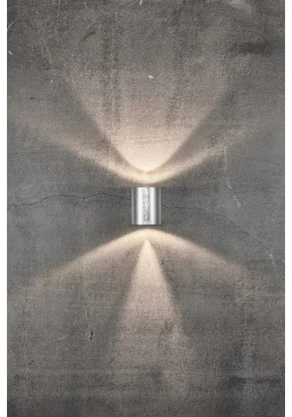 Nordlux - CANTO Aplică LED de exterior pentru perete 2xLED/6W/230V IP44 argintie
