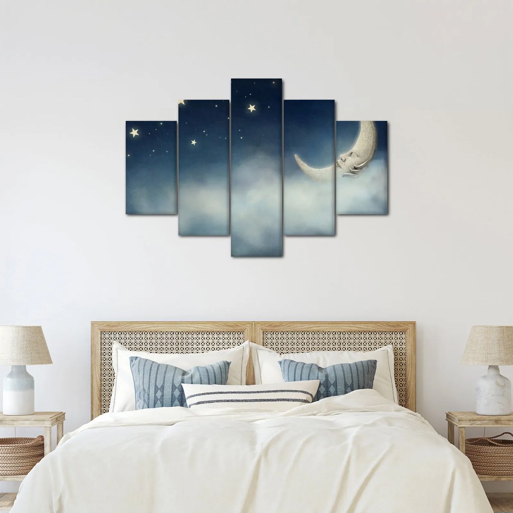 Tablou - Luna cu stele (150x105 cm)