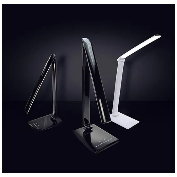 Lampă LED de masă dimabilă cu conector USB LED/12W/230V neagră Solight WO37-B