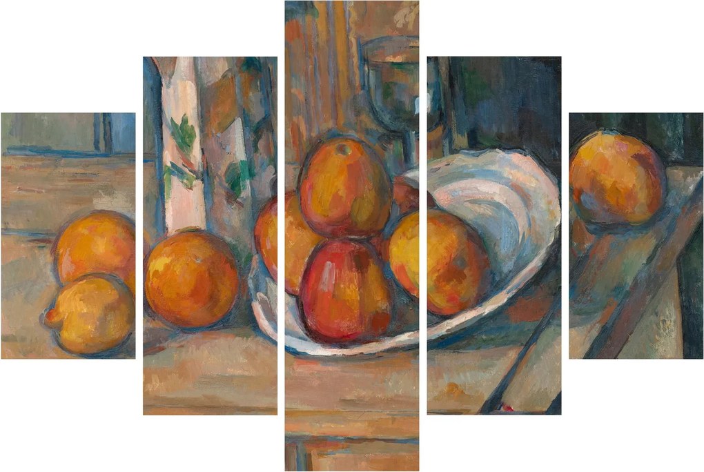 Tablou - Paul Cézanne, Still Life with Milk Jug and Fruit, reproducere (150x105 cm)