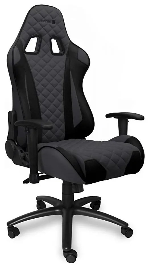 Scaun pentru jocuri video CONNECT IT CGC-1200-GY Monaco Pro gri/negru