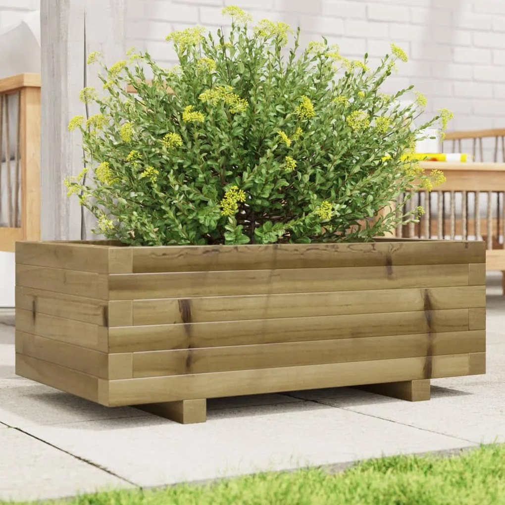 vidaXL Jardinieră de grădină, 70x40x26,5 cm, lemn de pin impregnat