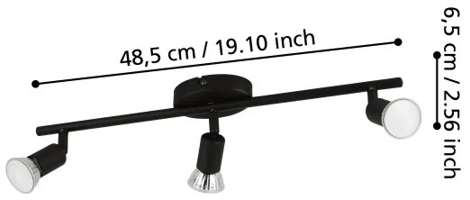 Spot LED Eglo 32431 BUZZ-LED 3xGU10/2,8W/230V 3000K negru