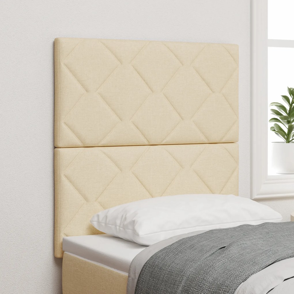 vidaXL Tăblie crem cu design de blocuri de diamant, 80 cm, din poliester
