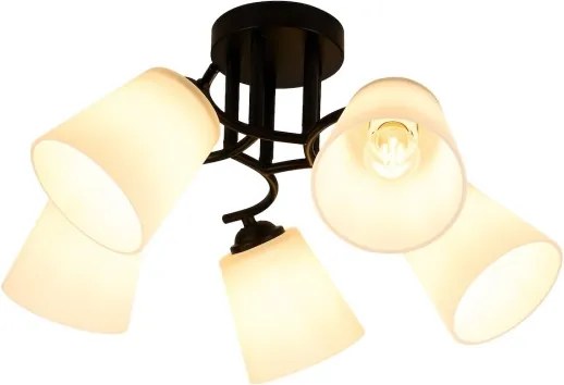 Lustră aplicată PAFOS 5xE27/15W/230V neagră