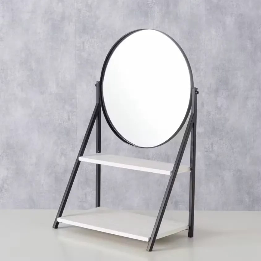 Oglinda cosmetica ACAPULCO cu polita 50,5 cm, neagra