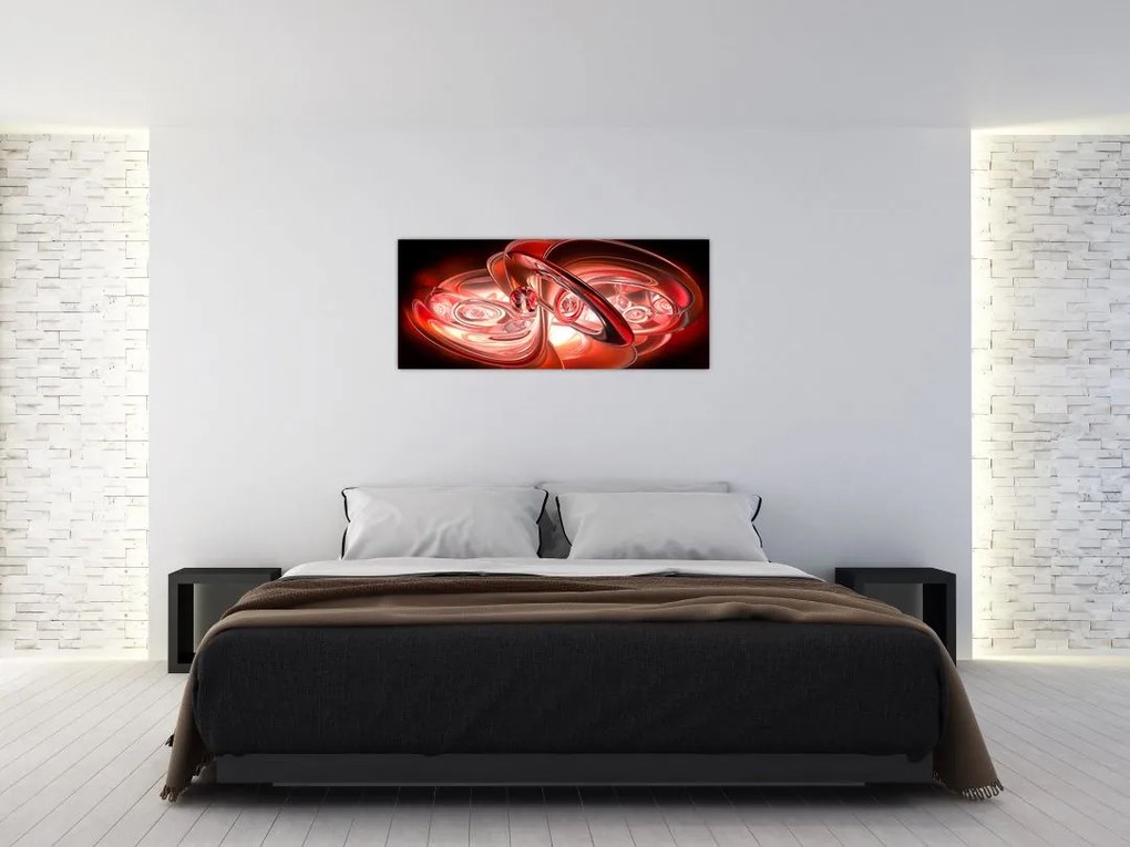 Tabloul - forme roșii (120x50 cm)