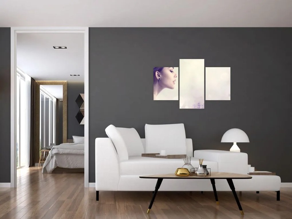 Tablou - Femeia cu lavandă (90x60 cm)