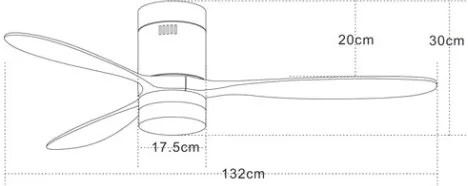 Ventilator LED de tavan Zambelis 19144 LED/15W/230V 3000/4000/6000K + telecomandă