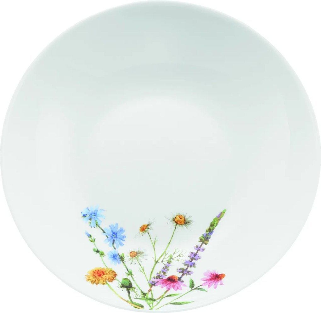 Farfurie adanca 20cm, sticla opal, Bloom