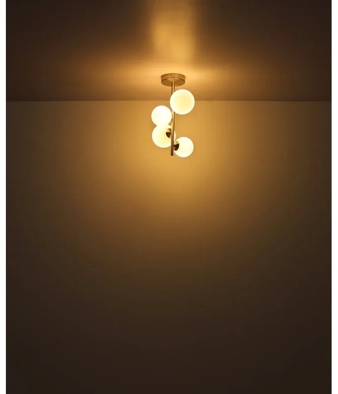 Plafoniera 4L design modern Riha nichel