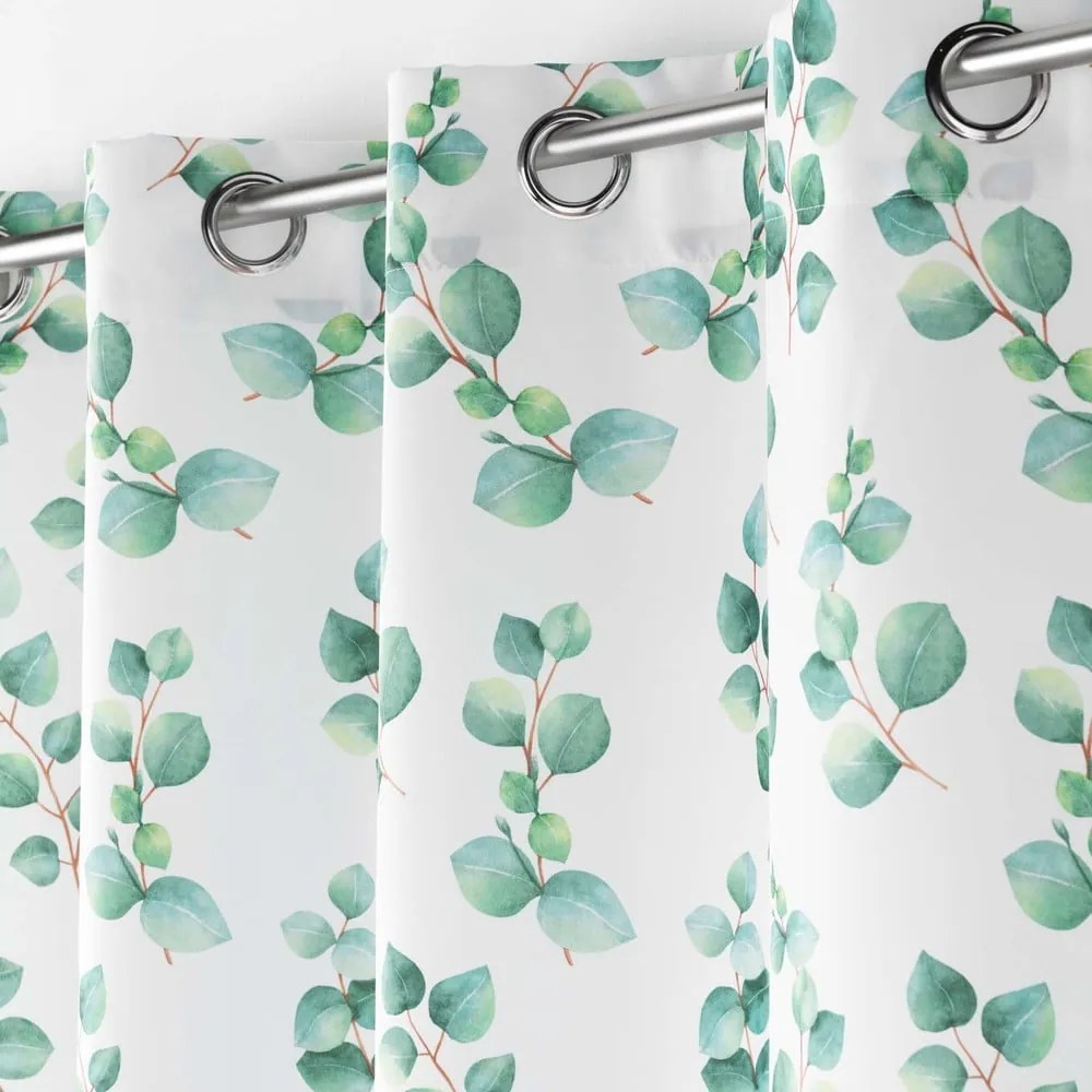 Draperie albă/verde 140x280 cm Leandre – douceur d'intérieur
