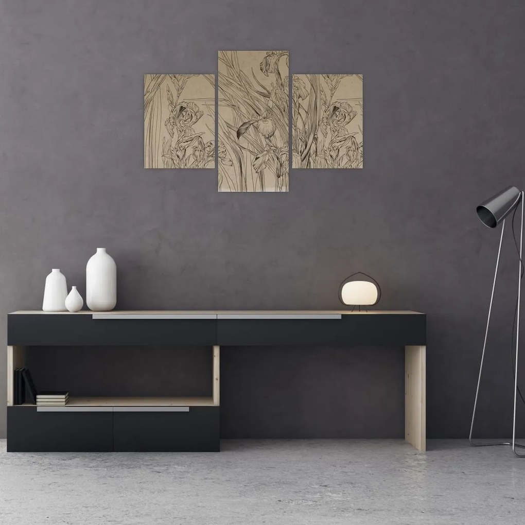 Tablou - Contururile plantelor (90x60 cm)