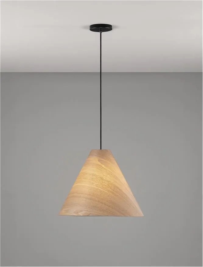 Lustra/Pendul lemn natural, ELYSIAN, D 45cm