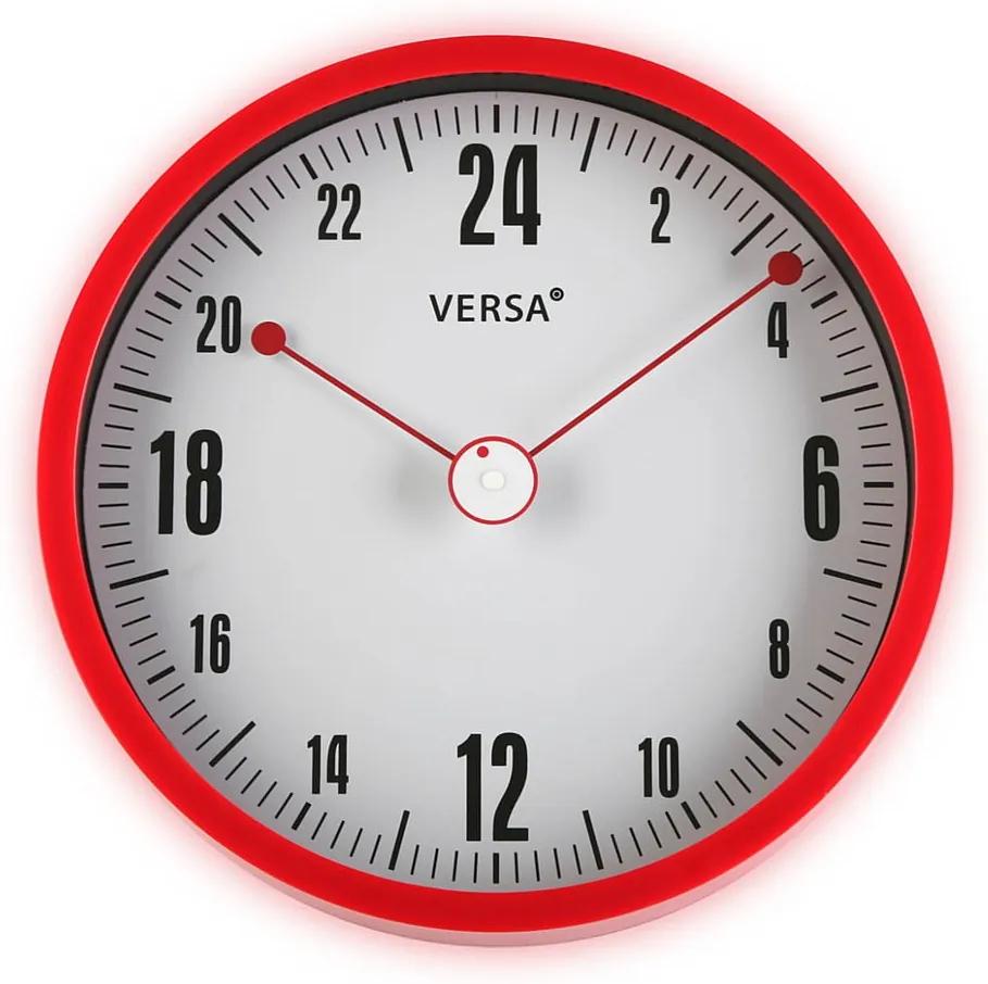 Ceas rotund de perete Versa Grand, ø 30 cm, roșu