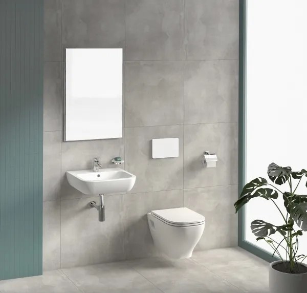 WC suspendat + capac WC DEEP + modul incastrat + plăcuță DUAL + garnitură