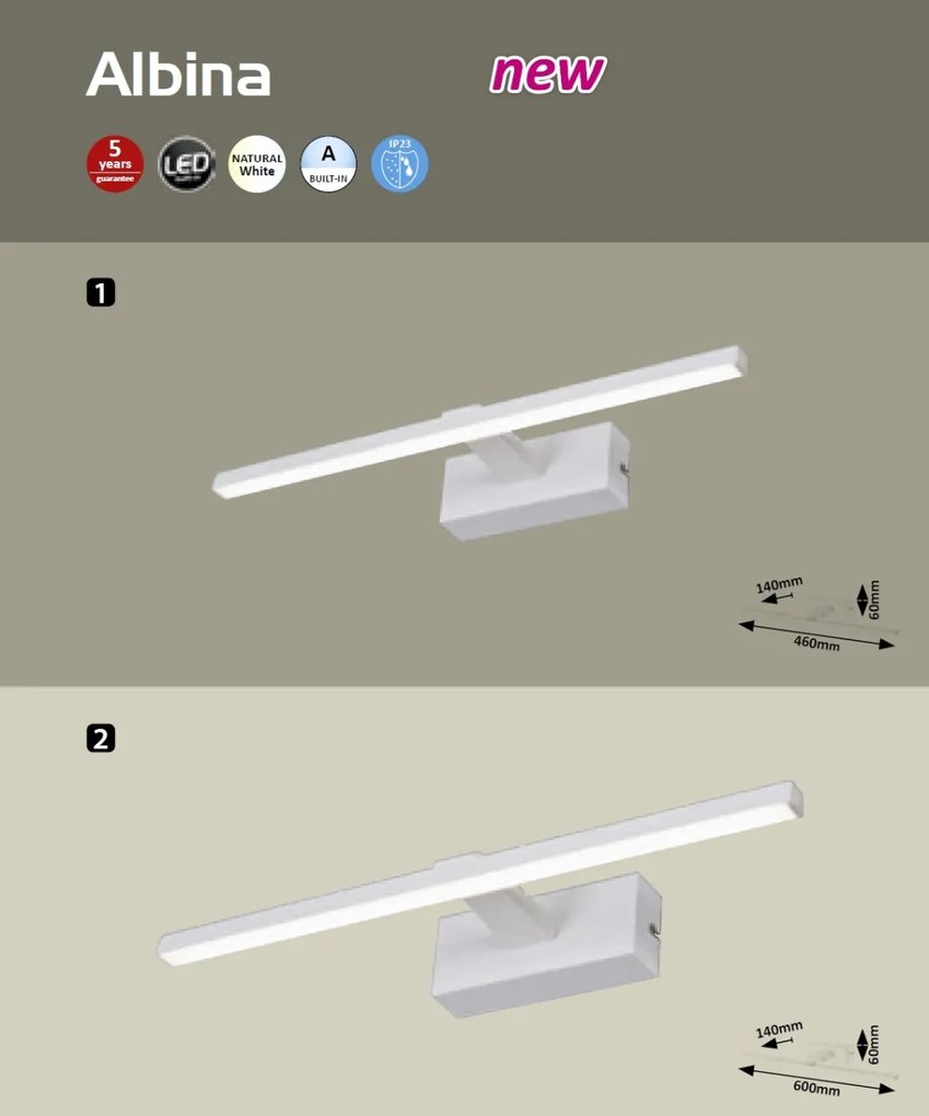 Aplica LED pentru oglinda / tablou Albina 1449 RX