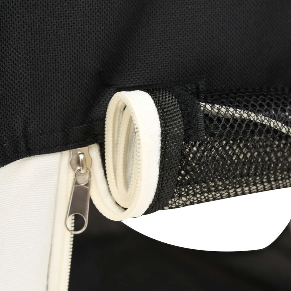 Tarc de caini pliabil cu sac de transport, negru, 110x110x58 cm Negru, 110 x 110 x 58 cm
