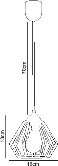 Lustră pe cablu CEED 1xE27/60W/230V