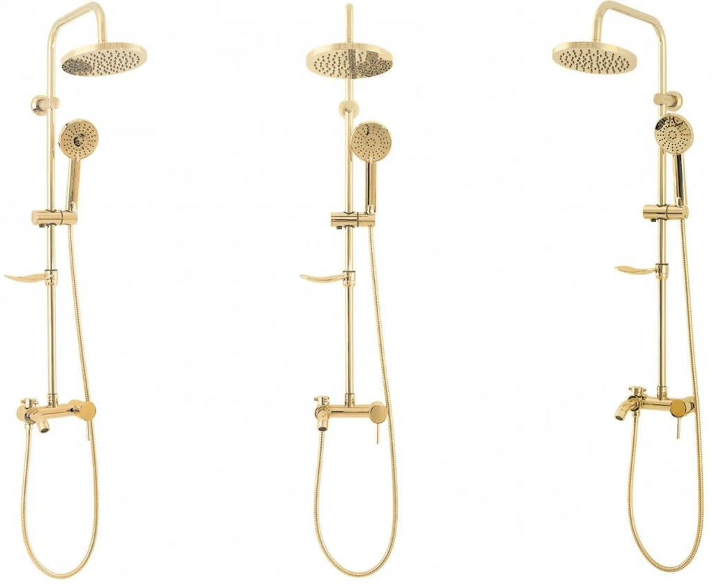 Baterie pentru dus Luis gold - H 105 cm