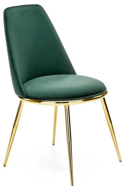 Set masa extensibila Muscat + 4 scaune K460 verde/auriu