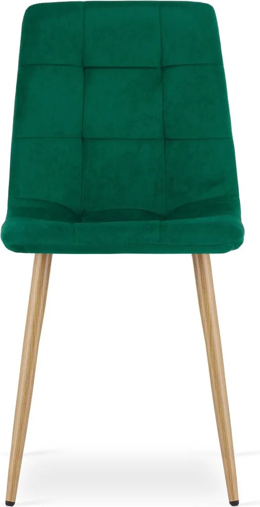 Scaun de catifea verde KARA
