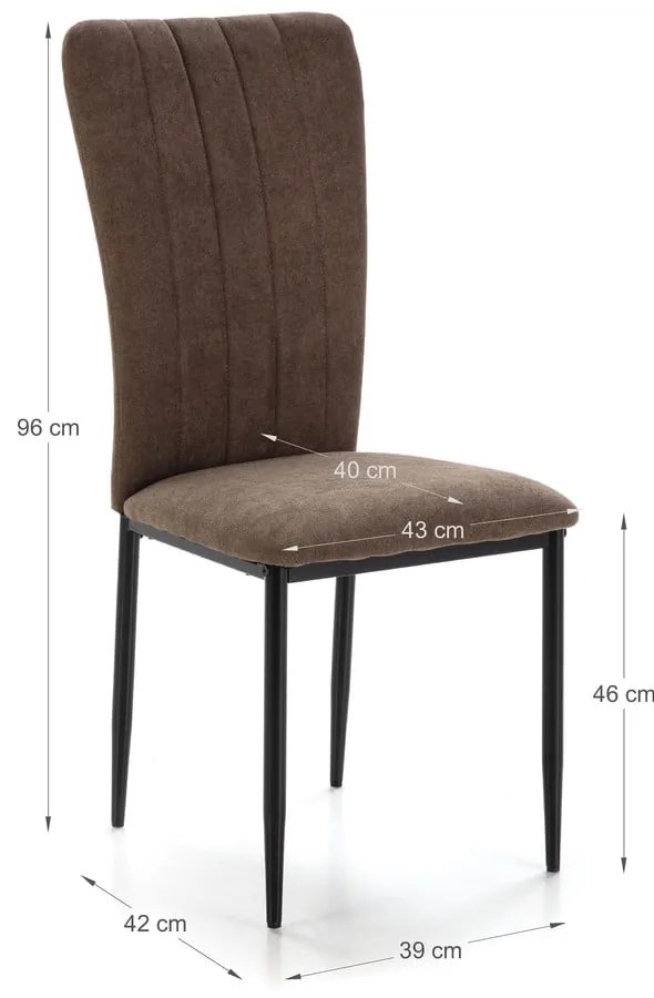 Scaune de dining maro 4 buc. Holly – Marckeric