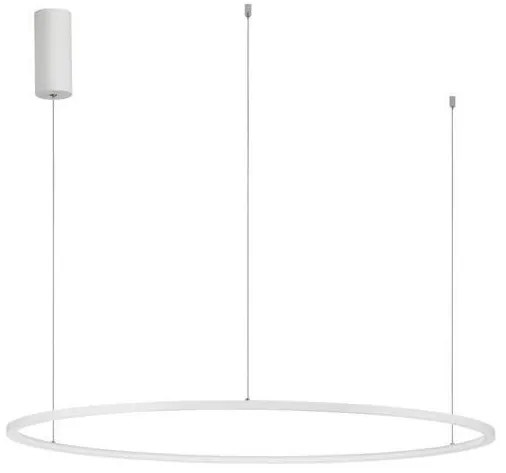 Lustra LED suspendata design modern circular TARQUIN D-100cm alba