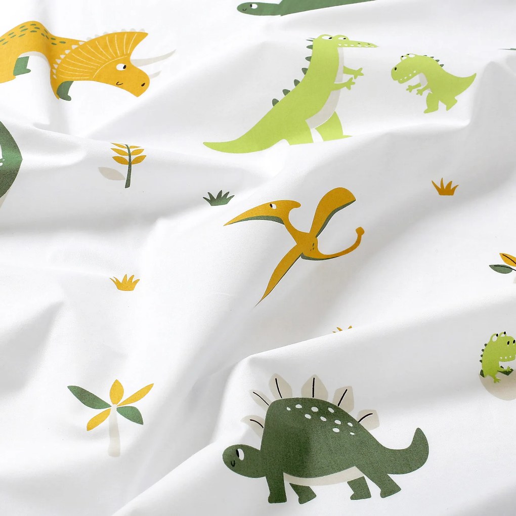 Goldea draperie pentru copii din 100% bumbac - aventura dinozaurilor 180x150 cm