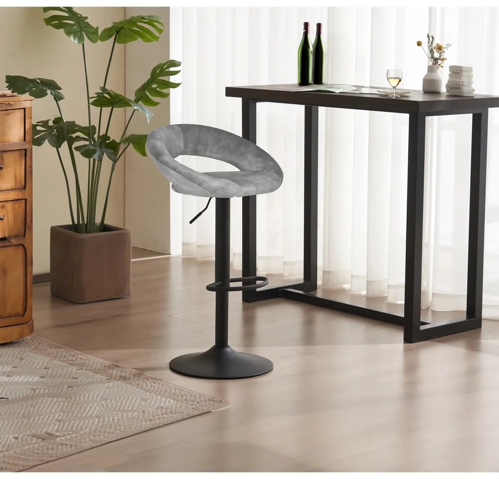 Set de scaune de bar AUB-822 GREY4, 2 buc.