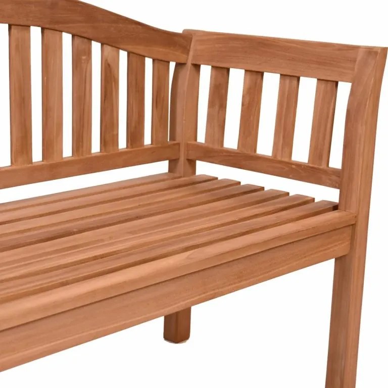 Bancă DIVERO cu 2 locuri, din lemn de tec tratat, masiv.