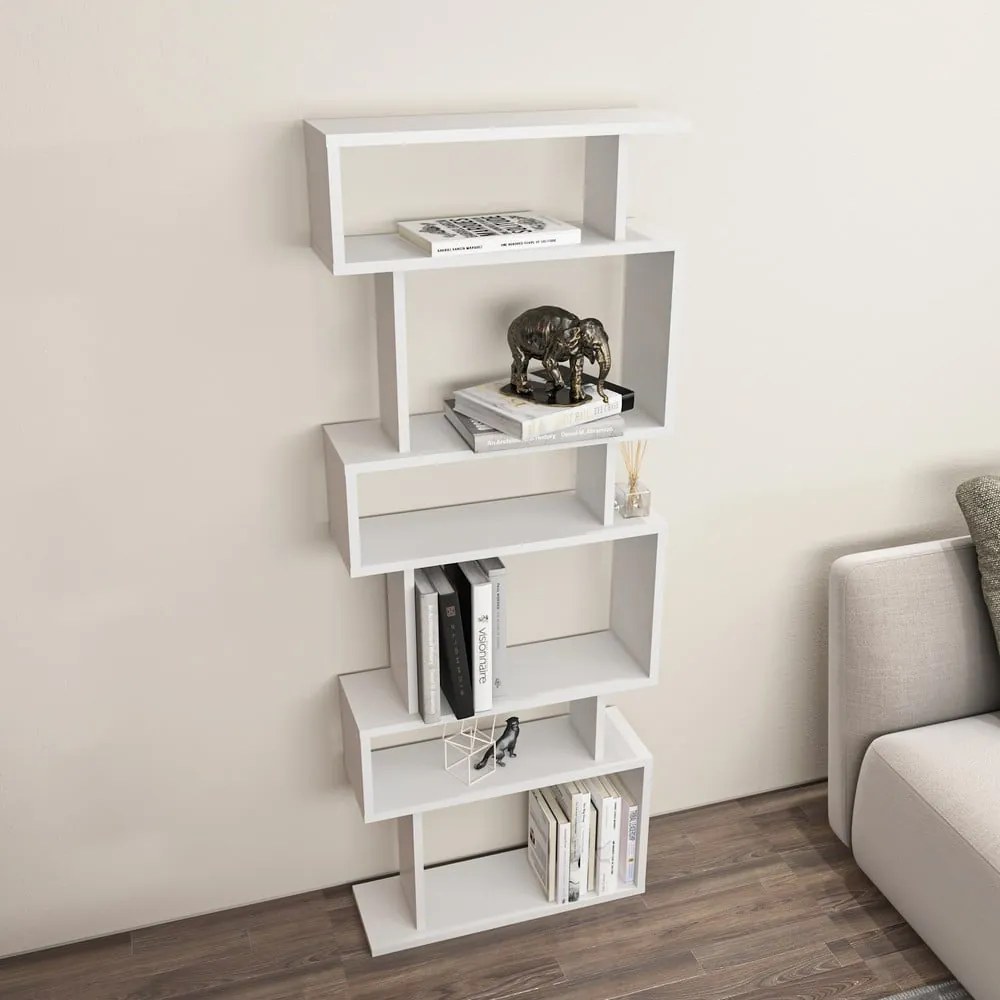 Bibliotecă albă 60x160 cm Bates – Kalune Design