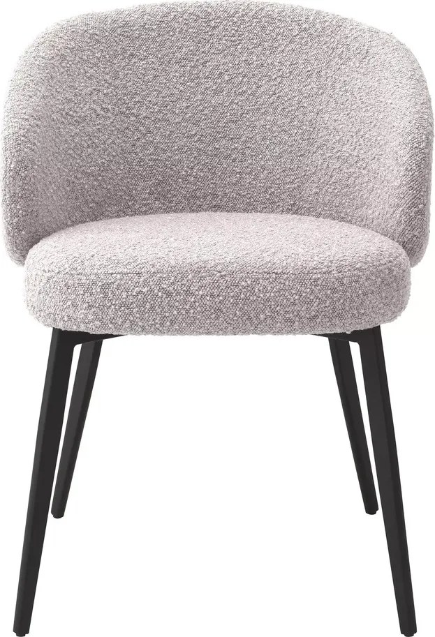 Set de 2 scaune cu brate design LUX Lloyd, boucle gri 115990 HZ