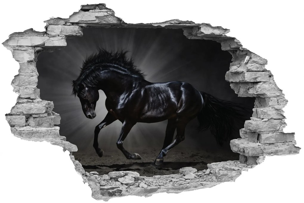 Sticker cu efect 3D - Black Horse