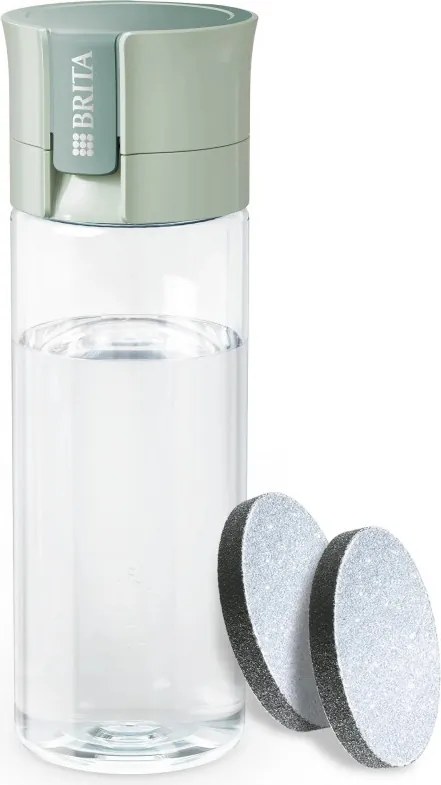 Sticlă filtrantă pentru apă Brita Fill & Go Vital, 600 ml, filtre MicroDisc, fără BPA, verde deschis