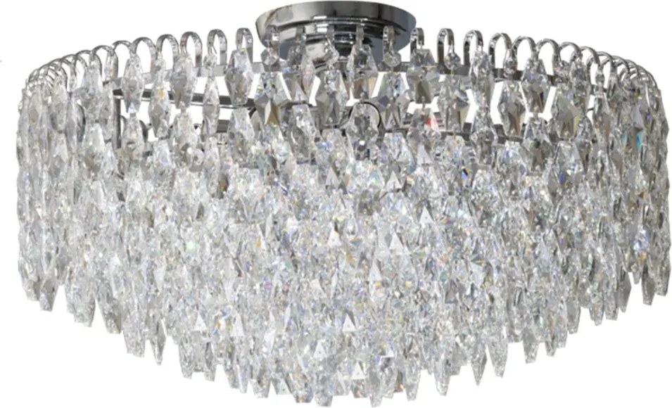 Lustra metal cromat si cristale sticla BURANO 40