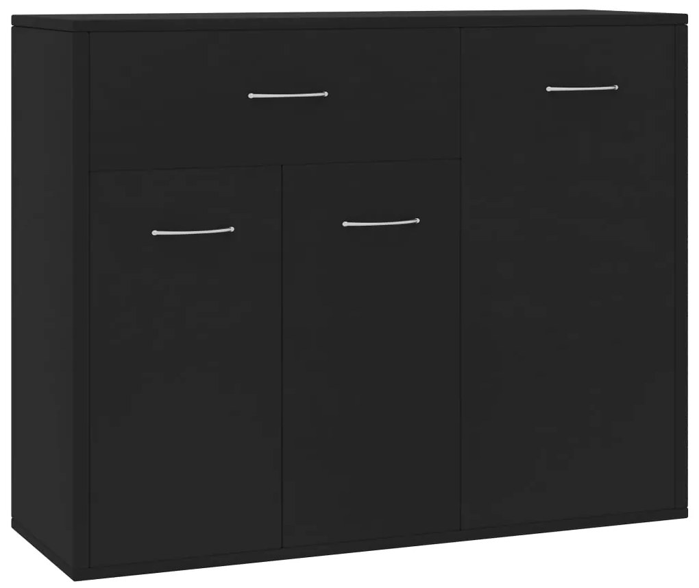800676 vidaXL Dulap, negru, 88 x 30 x 70 cm, lemn prelucrat