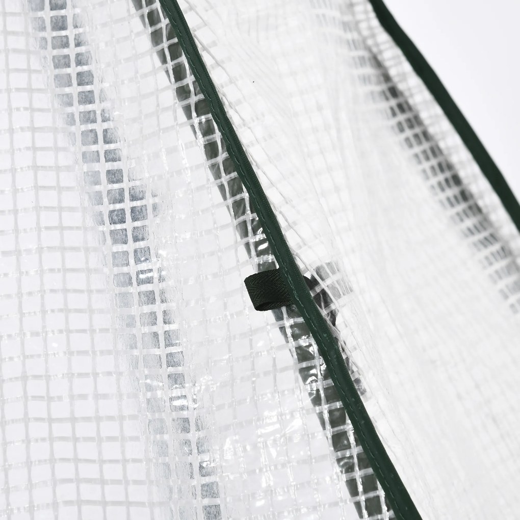 Outsunny Mini Șopron pentru Plantare cu Uși Rulante pentru Grădină și Balcon Protecție iarna Alb 160 x 140 x 180 cm | Aosom Romania