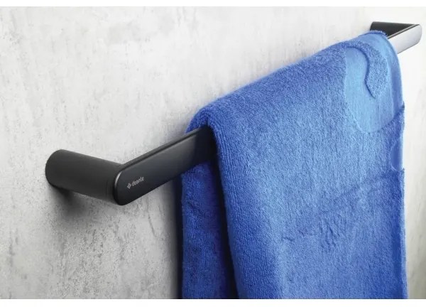 Suport de prosoape de perete ROUND 62,8 cm, negru - Deante ADR_N621