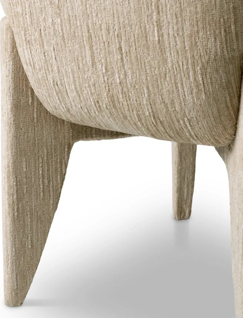 Scaun dining tapitat LUX Marius, Terren natural