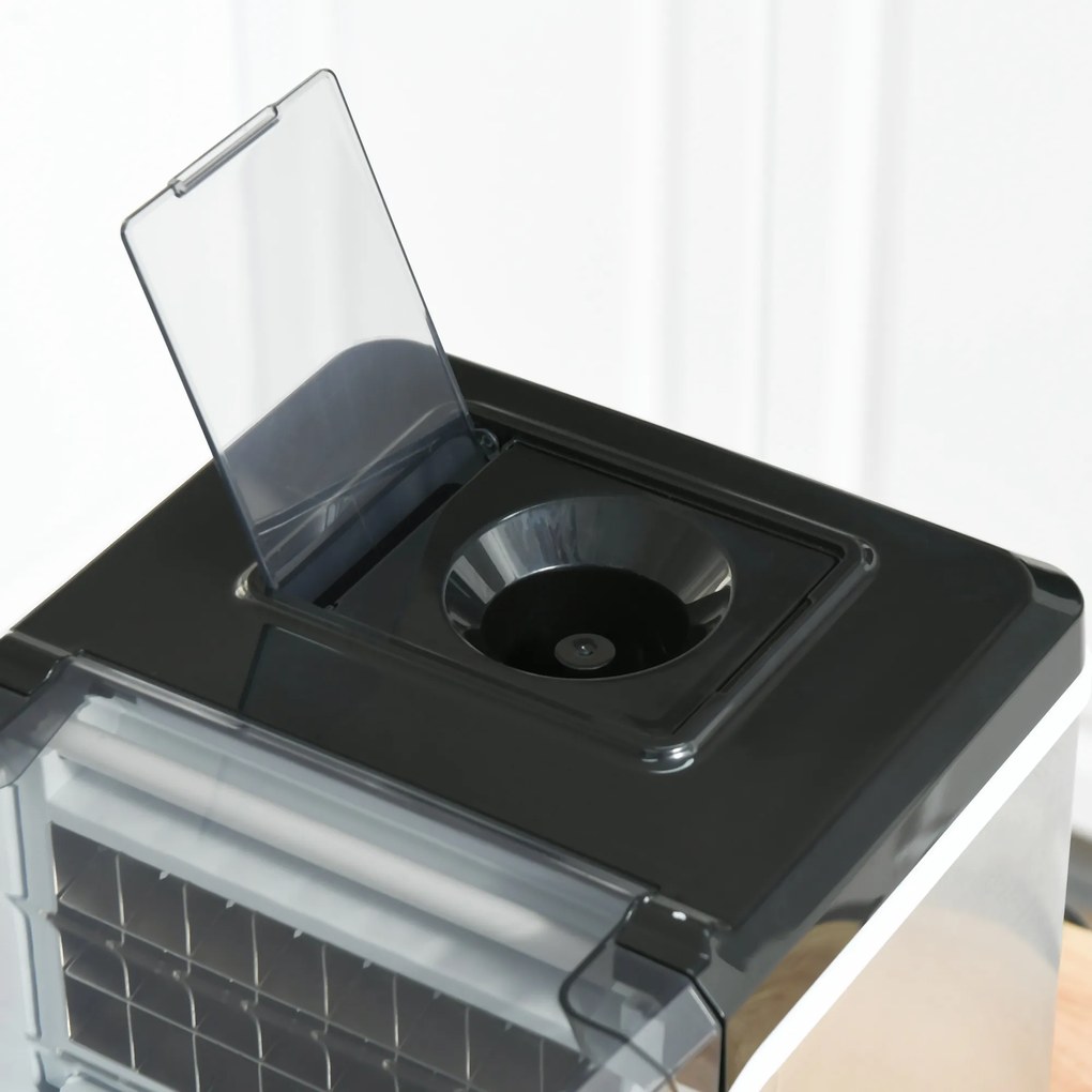 HOMCOM Mașină de Făcut Gheață Rapidă 3.2L Autocurățare Capacitate 20kg/zi pentru Băuturi Răcoritoare | Aosom Romania