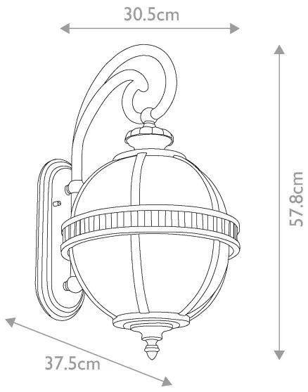 Aplică de exterior HALLERON 3xE14/60W/230V IP44 Kichler