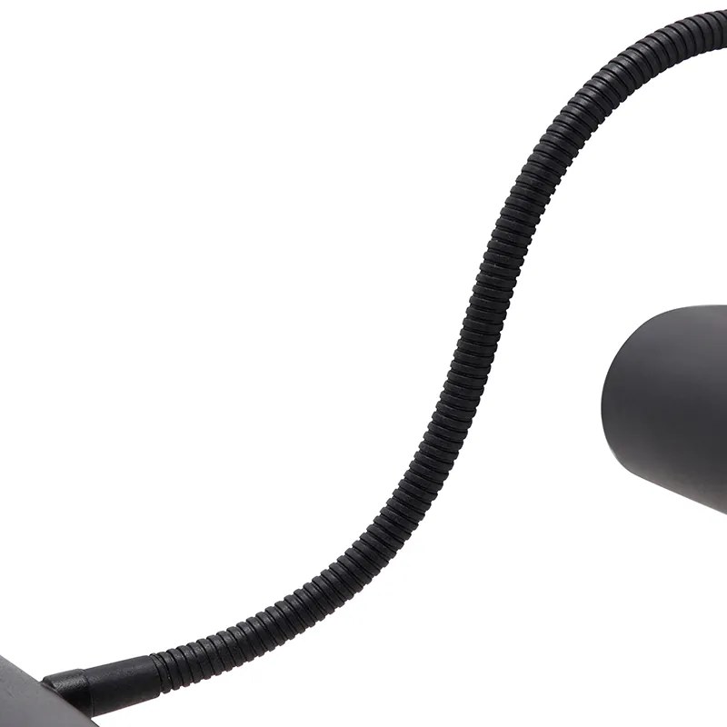 Aplică de perete de design neagră 32 cm cu LED inclus cu dimmer - Tableau