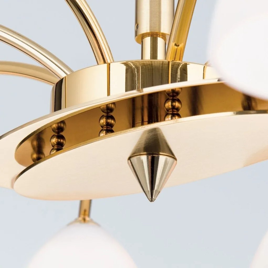 Candelabru 8 brate elegant design modern OPALDESIGN, auriu mat