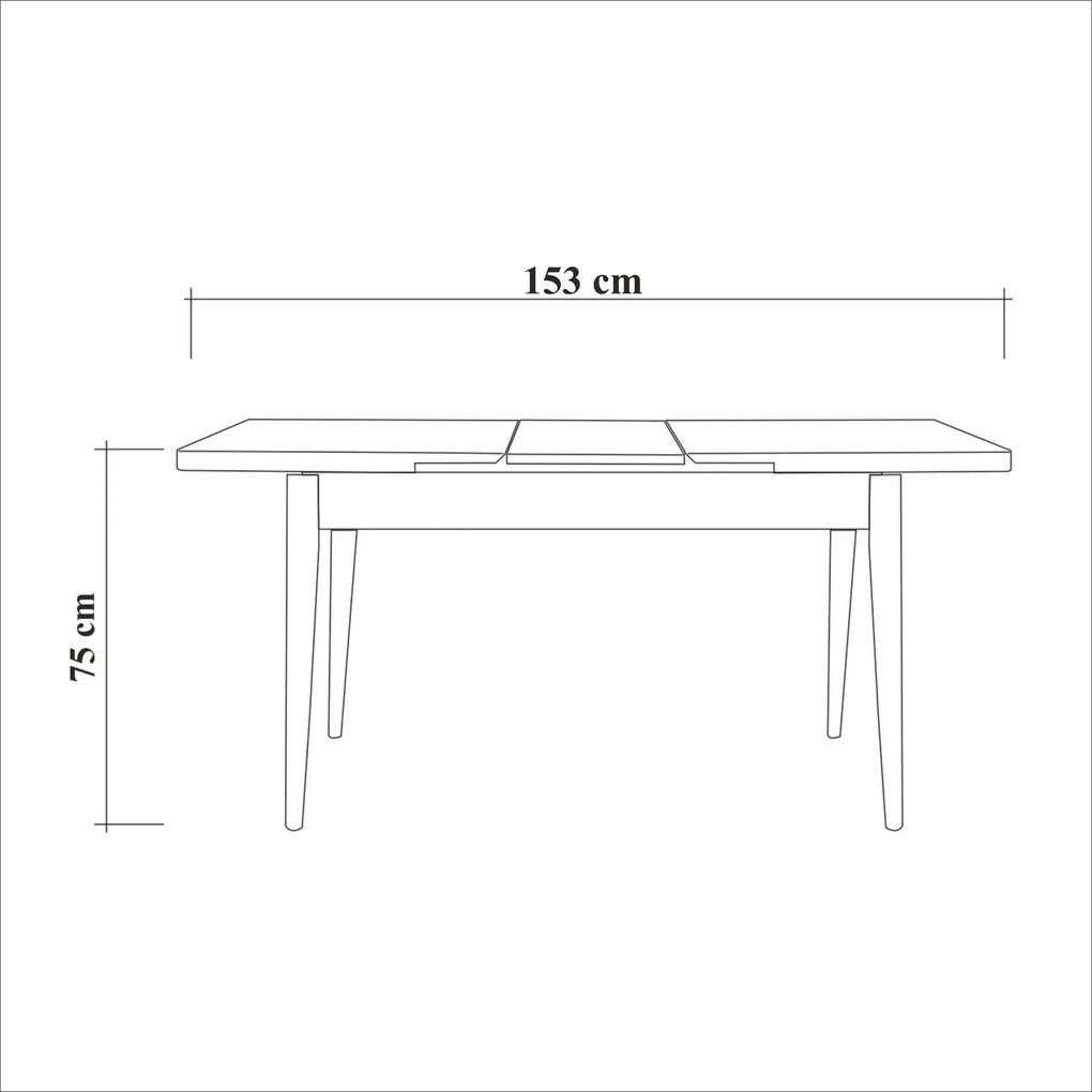 Masă sufragerie extensibilă  (pentru 6 persoane) Santo (Pin atlantic). 1072737